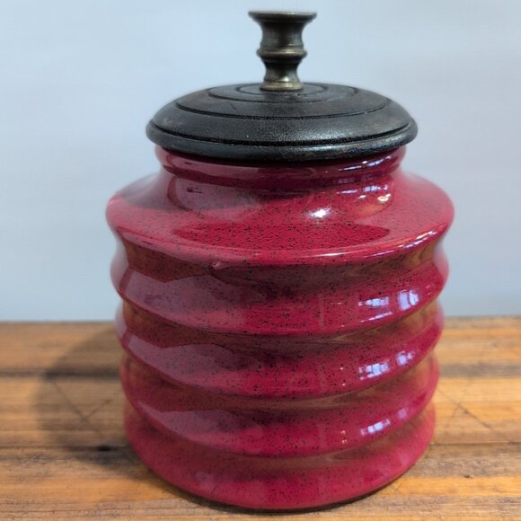 Pier 1 Other - Pier One Red Canister Jar With Lid 5" Tall Replacement Vase
